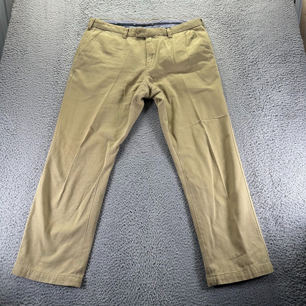 Samuel Windsor Pant Men's 38x31 Beige Cotton Corduroy Dress Straight Leg Classic